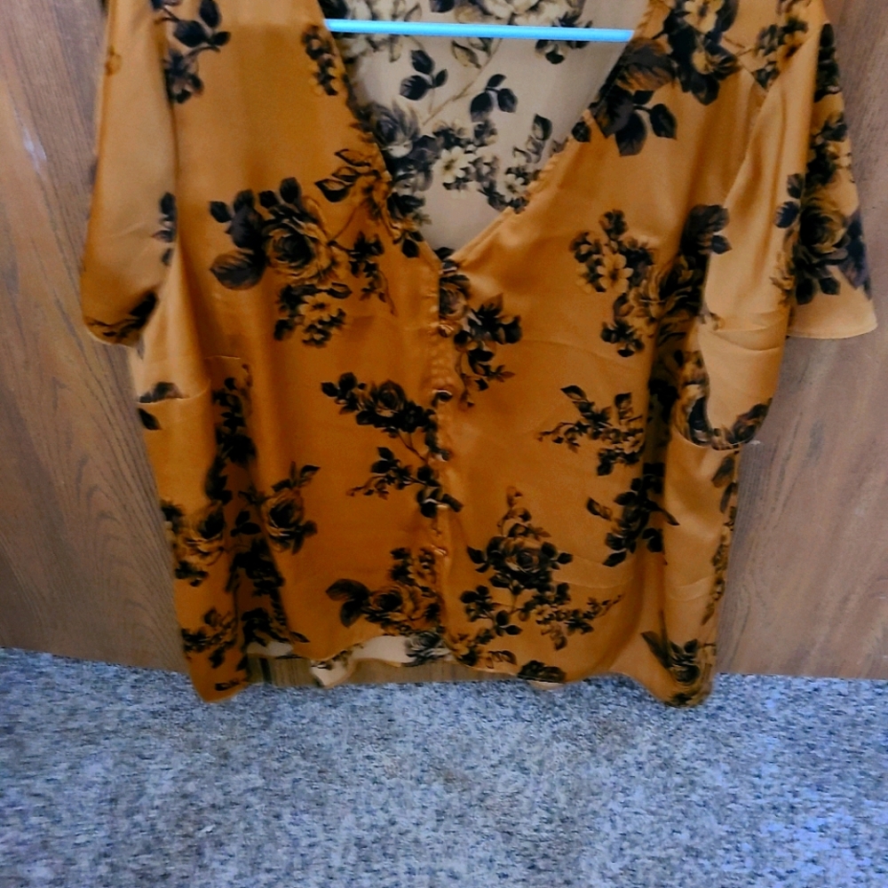 Silky button up blouse
